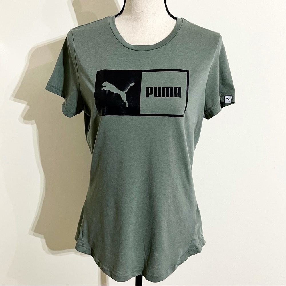 Puma Athletic Shirt Green size Lg - Picture 2 of 8